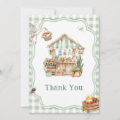 Bauer vermarkten lokale Boho Babydusche Dankeskarte (Vorderseite)