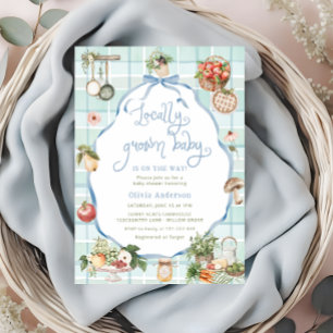 Bauer vermarkten lokale Grown Boy Baby Shower Einladung