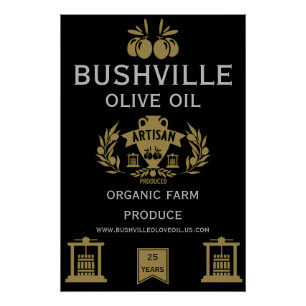 Bauer vermarkten Olivenöl Poster