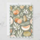 Bauer vermarkten vor Ort angebaute grüne Babydusch Einladung (Rückseite)