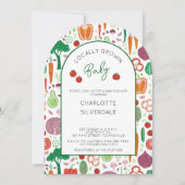 Bauer vermarkten vor Ort angebauten Babyduschenbog Einladung (Vorderseite)