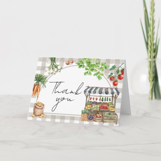 Bauer vermarkten vor Ort gebaute Kinderdusche Dankeskarte (Vorderseite)