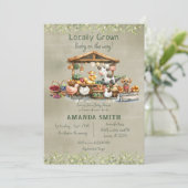 Bauer vermarkten vor Ort gebaute Kinderdusche Einladung (Stehend Vorderseite)