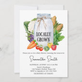 Bauer vermarkten vor Ort gebaute Kinderdusche Einladung (Vorderseite)