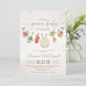 Bauer vermarkten Vor Ort gewachsene Babydusche Einladung (Stehend Vorderseite)