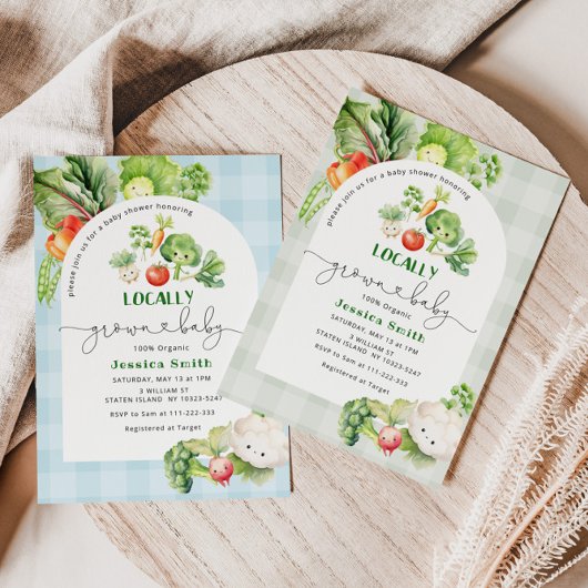 Bauer vermarkten Vor Ort gewachsene Babydusche Einladung