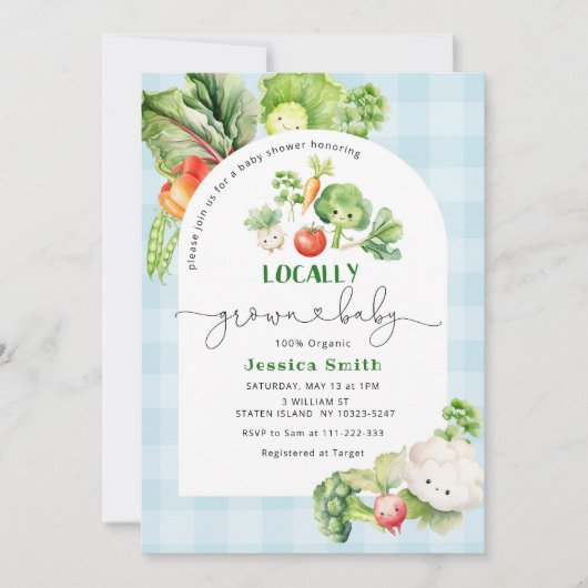 Bauer vermarkten Vor Ort gewachsene Babydusche Einladung