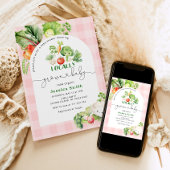 Bauer vermarkten Vor Ort gewachsene Pink-Babydusch Einladung