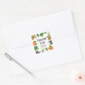 Bauer vermarkten vor Ort gezüchteten Baby-Duschpla Quadratischer Aufkleber (Umschlag)