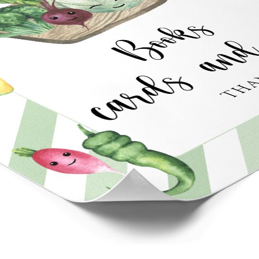 Bauer vertreiben Babydusche - Bücherkarten und Ges Poster (Ecke)