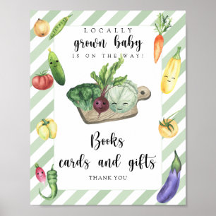 Bauer vertreiben Babydusche - Bücherkarten und Ges Poster