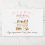 Bauer vertreiben Gemüseständer mit Dusche Schaumweinetikett (Einzelnes Label)