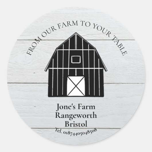 Bauer vertreiben Marketing Runder Aufkleber (Vorderseite)