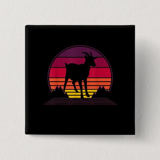 Bauer Vintag Retro Funny Farm Animal Gift Button (Vorderseite)