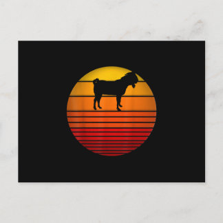 Bauer Vintag Retro Sunset Funny Farm Animal Going Einladungspostkarte