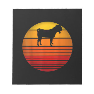 Bauer Vintag Retro Sunset Funny Farm Animal Going Notizblock