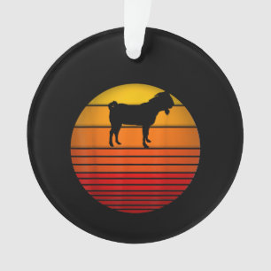 Bauer Vintag Retro Sunset Funny Farm Animal Going Ornament