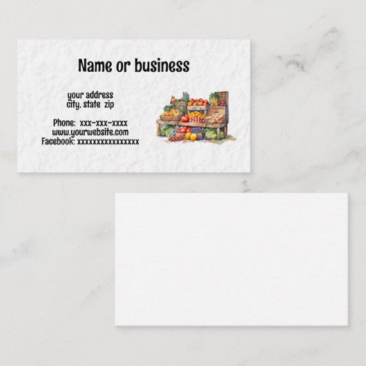 Bauer Visitenkarte (Vorne/Hinten)