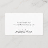 Bauer-Visitenkarte für Rinder Visitenkarte (Rückseite)