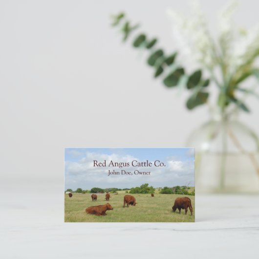 Bauer-Visitenkarte für Rinder Visitenkarte (Stehend Vorderseite)