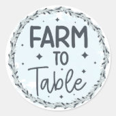 Bauer von Betrieben zur Tabelle, die Namen hinzufü Runder Aufkleber (Vorderseite)