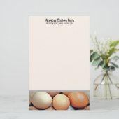 Bauer von Hühnereiern, frisch, Persönliches Schrei Briefpapier (Stehend Vorderseite)