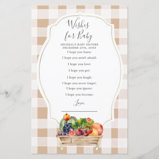 Bauer von lokal angebauten Veggies wollen Baby (Vorderseite)