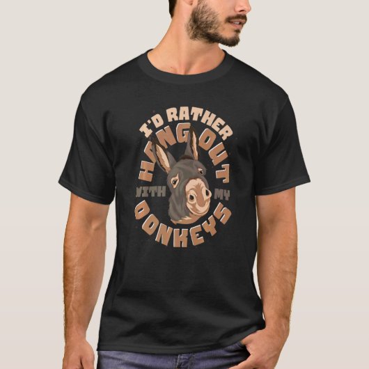 Bauer von Nutztieren Donkey Donkey T-Shirt (Vorderseite)
