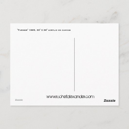 "Bauer" von Ruchell Alexander Postkarte (Rückseite)