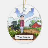 Bauer — Weiblich Keramikornament (Links)