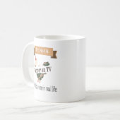 Bauer wirkliches Lebens-in der lustigen Huhn-Tasse Kaffeetasse (Vorderseite Links)