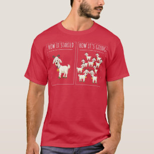 Bauer, Ziege für Ziegenliebhaber, T - Shirt der la