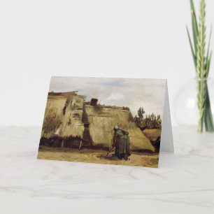 Bäuerin beim Umgraben Cottage von Vincent van Gogh Karte