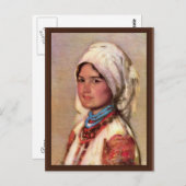 Bäuerin von Muscel durch Grigorescu Nicolae Postkarte (Vorne/Hinten)
