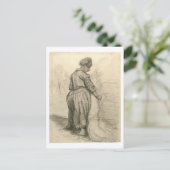 Bäuerinnen Binding Sheaf, Vincent van Gogh Postkarte (Stehend Vorderseite)