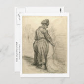 Bäuerinnen Binding Sheaf, Vincent van Gogh Postkarte (Vorne/Hinten)