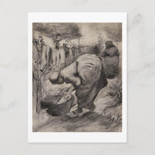 Bäuerinnen, Waschzuber und Wäsche, Vincent van Gog Postkarte