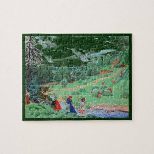Bauern auf einem Feld Puzzle (Horizontal)