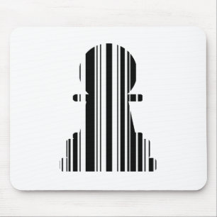Bauern-Bar-Code-Schachfigurenmuster-Design Mousepad