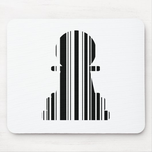 Bauern-Bar-Code-Schachfigurenmuster-Design Mousepad (Vorne)