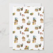 Bauern Blume Cart Stand Market Babydusche Einladung (Rückseite)