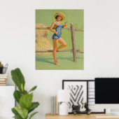 Bauern Daughter Pinup Poster (Heimbüro)