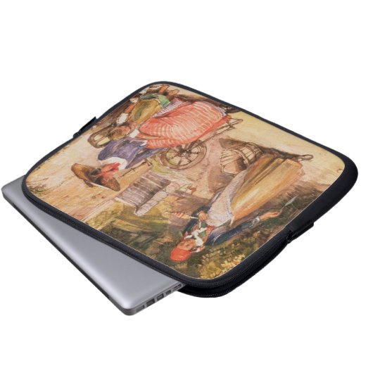 Bauern des Schwarzwalds Laptopschutzhülle (Vorne Knopf)