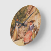 Bauern des Schwarzwalds Runde Wanduhr (Winkel)