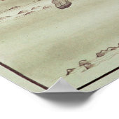 Bauern, die auf Reisfeldern arbeiten Poster (Ecke)