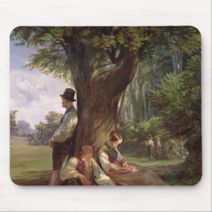 Bauern, die einen Siesta, 1841 haben Mousepad