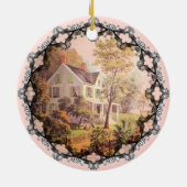 Bauern Erntedekoration Keramik Ornament (Hinten)