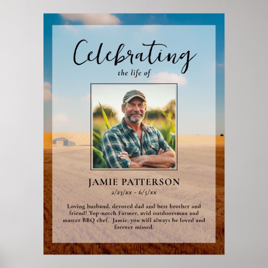 Bauern Feier zum Foto des Lebens, Beerdigung Poster (Vorne)