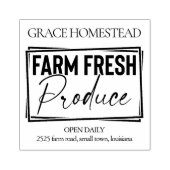 Bauern für frische Erzeugnisse Marktname Gummistempel (Prägung)