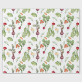 Bauern für Gemüse und Muster auf dem heimischen Ma Geschenkpapier (Flach)